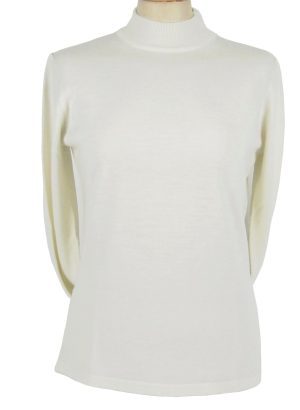 PREMODE LUPETTO DONNA IN PURA LANA BIANCO