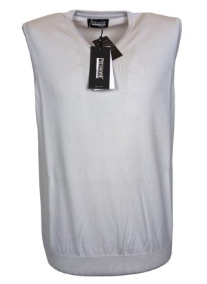 PREMODE GILET DA UOMO IN PURO COTONE GHIACCIO