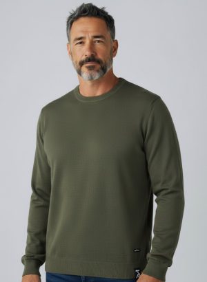 PREMODE MAGLIA A GIROCOLLO DA UOMO A IN PURO COTONE