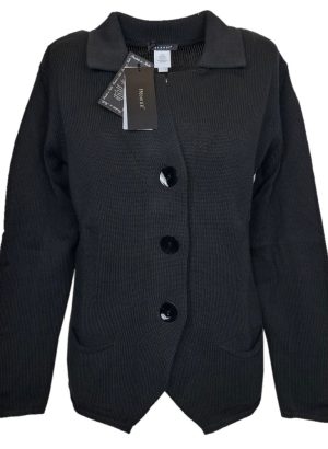 PREMODE BLAZER DA DONNA IN PURO COTONE NERO