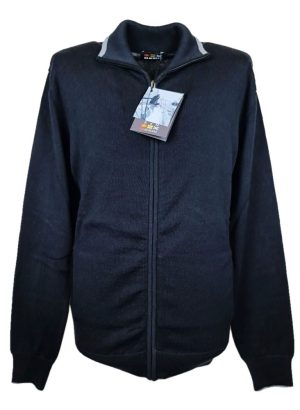 RE DEL MARE MAGLIA DA UOMO FULL ZIP IN COTONE
