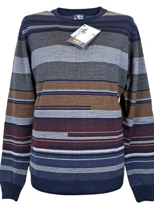 RE DEL MARE MAGLIA DA UOMO A GIROCOLLO IN MISTO LANA