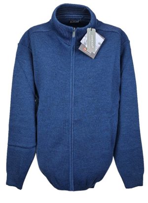 RE DEL MARE MAGLIA FULL ZIP DA UOMO IN MISTO LANA
