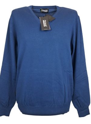 PREMODE PULLOVER BLUETTE DA UOMO IN PURO COTONE