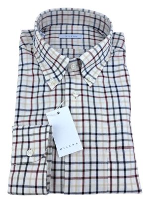 MILENA CAMICIA UOMO A QUADRETTI IN FLANELLA REGULAR FIT
