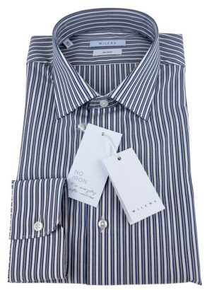 MILENA CAMICIA MANICA LUNGA DA UOMO IN PURO COTONE NO STIRO