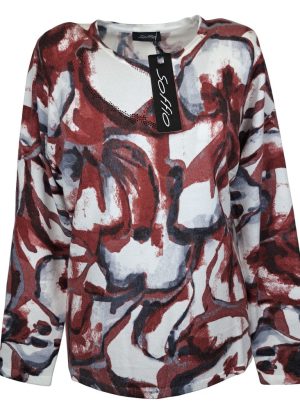 SOFFIO MAGLIA FANTASIA DA DONNA IN VISCOSA