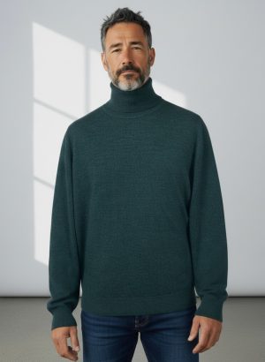 4° MILLENNIO DOLCEVITA DA UOMO IN LANA MERINO EXTRAFINE VERDE