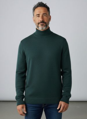 4° MILLENNIO LUPETTO UOMO IN LANA MERINOS VERDE