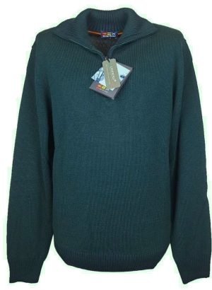 RE DEL MARE POLO DA UOMO MEZZA ZIP IN MISTO LANA