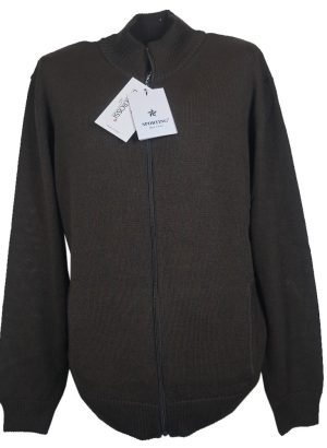 SPORTING MARE MAGLIA FULL ZIP DA UOMO IN MISTO LANA