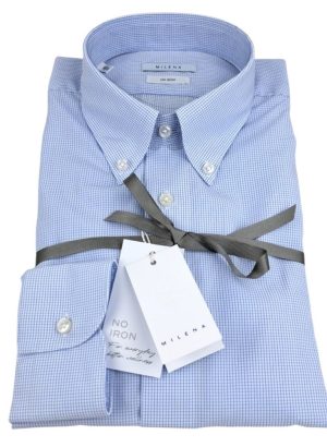 MILENA CAMICIA DA UOMO NO STIRO A QUADRETTI