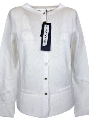 DMG MAGLIA APERTA DA DONNA CON COLLO ALLA COREANA IN PURO COTONE