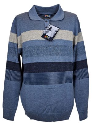 RE DEL MARE POLO DA UOMO IN COTONE MANICA LUNGA