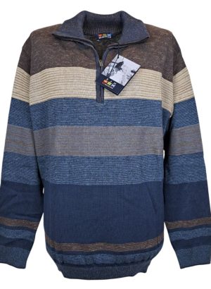 RE DEL MARE MAGLIA MEZZA ZIP DA UOMO IN COTONE