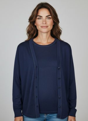 VANITA' TWIN SET DONNA IN LANA MERINO MADE IN ITALY